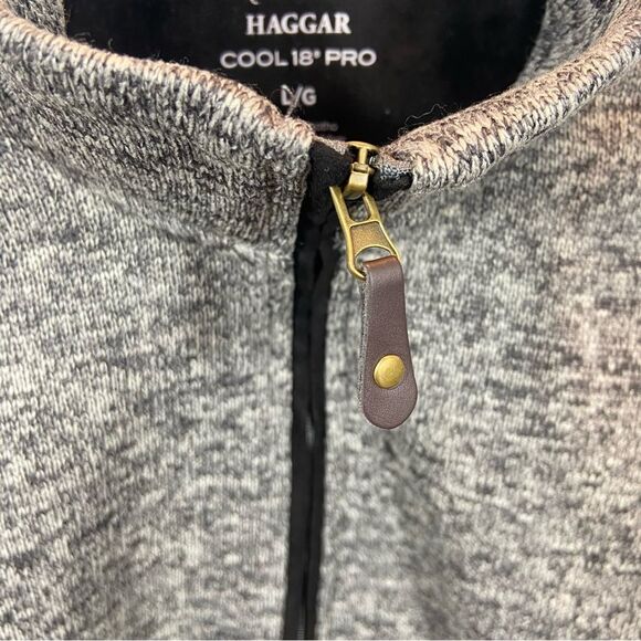 Haggar Men's Classic-Fit Fleece Quarter-Zip Pullover Sweater Size Large - Picture 9 of 9